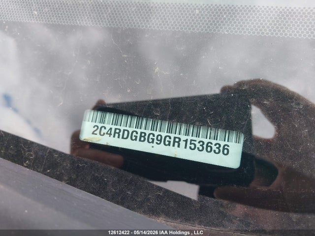 12612422 :رقم المزاد ، 2C4RDGBG9GR153636 vin ، 2016 Dodge Grand Caravan مزاد بيع