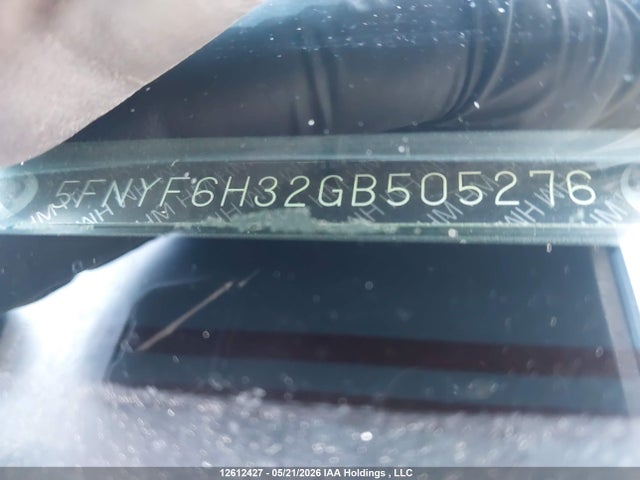2016 Honda Pilot Ex მანქანა იყიდება აუქციონზე, vin: 5FNYF6H32GB505276, აუქციონის ნომერი: 12612427