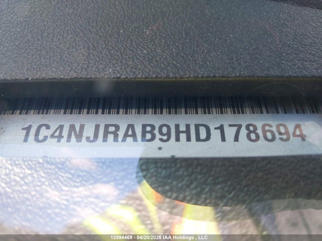 12594469 :رقم المزاد ، 1C4NJRAB9HD178694 vin ، 2017 Jeep Patriot Sport/north مزاد بيع