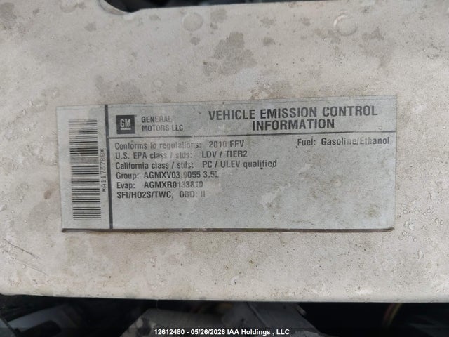 12612480 :رقم المزاد ، 2G1WB5EK6A1173788 vin ، 2010 Chevrolet Impala Lt مزاد بيع