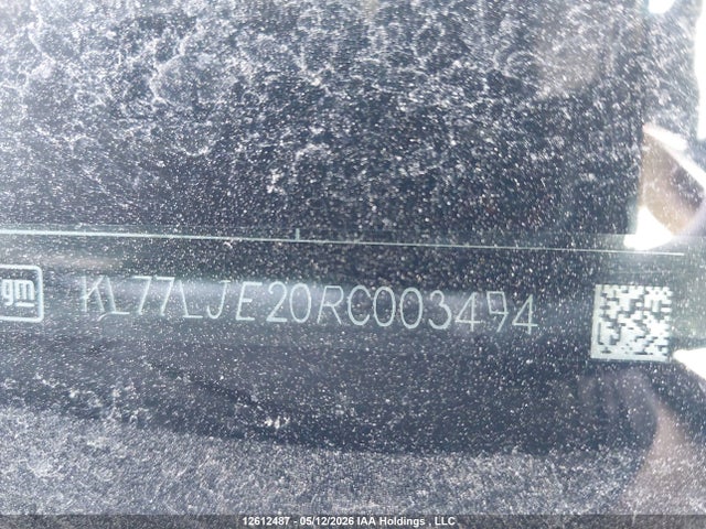 12612487 :رقم المزاد ، KL77LJE20RC003494 vin ، 2024 Chevrolet Trax 2rs مزاد بيع