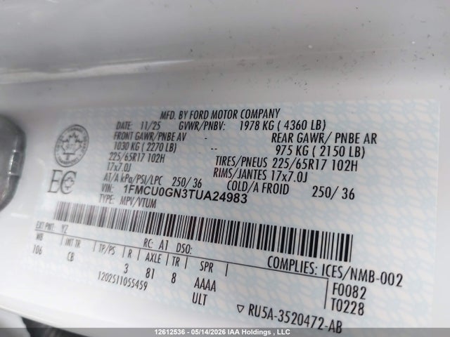 Ford Escape Active 2026 1FMCU0GN3TUA24983 Image 19