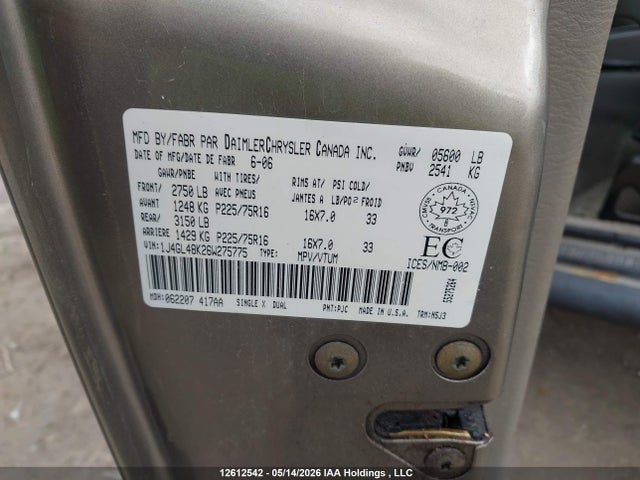Продаж на аукціоні авто 2006 Jeep Liberty, vin: 1J4GL48K26W275775, номер лоту: 12612542
