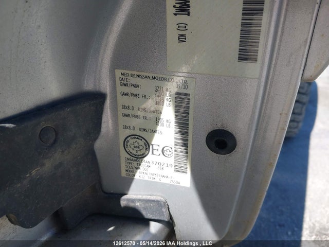 Продаж на аукціоні авто 2010 Nissan Titan Xe, vin: 1N6AA0CC4AN320219, номер лоту: 12612570