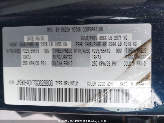 Aukcja sprzedaży 2016 Mazda Cx-5 Gt, vin: JM3KE4DY7G0828808, numer aukcji: 12612575
