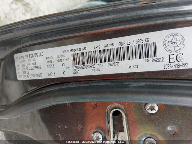 1C6RR7GG2GS338093 RAM 1500 Slt