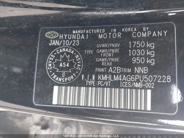 KMHLM4AG6PU507228 Hyundai ELANTRA SEL