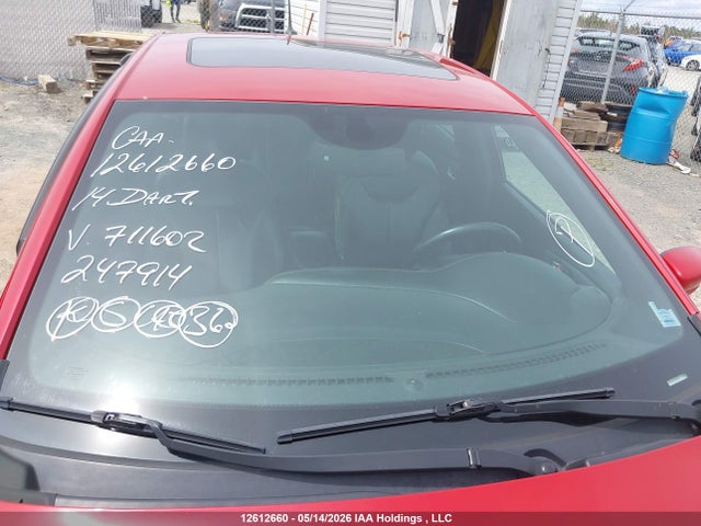 12612660 :رقم المزاد ، 1C3CDFEB5ED711602 vin ، 2014 Dodge Dart Gt مزاد بيع