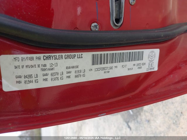 12612660 :رقم المزاد ، 1C3CDFEB5ED711602 vin ، 2014 Dodge Dart Gt مزاد بيع
