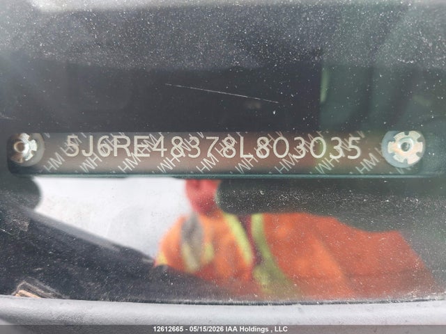 12612665 :رقم المزاد ، 5J6RE48378L803035 vin ، 2008 Honda Cr-v Lx مزاد بيع