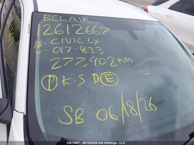 12612667 :رقم المزاد ، 2HGFC2F50JH017833 vin ، 2018 Honda Civic Lx مزاد بيع
