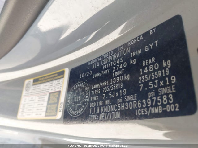 Aukcja sprzedaży 2024 Kia A3, vin: KNDNC5H30R6397583, numer aukcji: 12612702