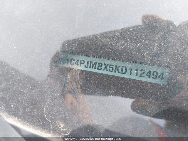 12612716 :رقم المزاد ، 1C4PJMBX5KD112494 vin ، 2019 Jeep Cherokee مزاد بيع