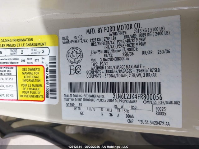 Lincoln MKZ 2014 3LN6L2JK4ER800056 Image 21
