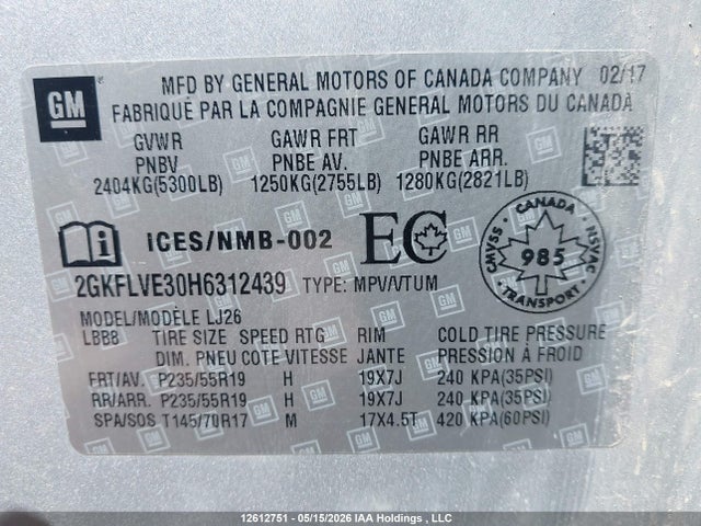 2GKFLVE30H6312439 GMC Terrain Denali