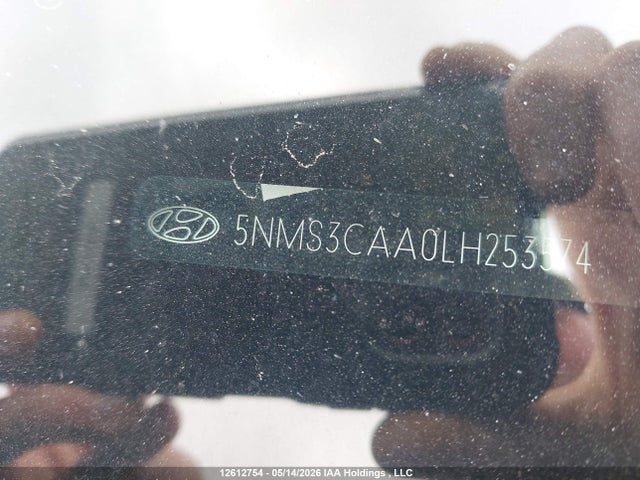12612754 :رقم المزاد ، 5NMS3CAA0LH253574 vin ، 2020 Hyundai Santa Fe مزاد بيع