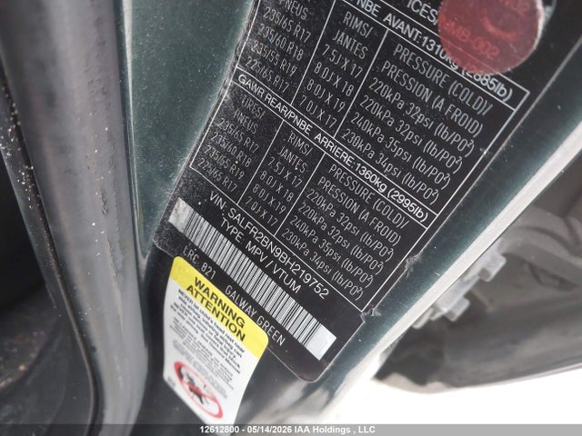 Продажа на аукционе авто 2011 Land Rover Lr2 Hse, vin: SALFR2BN9BH219752, номер лота: 12612800