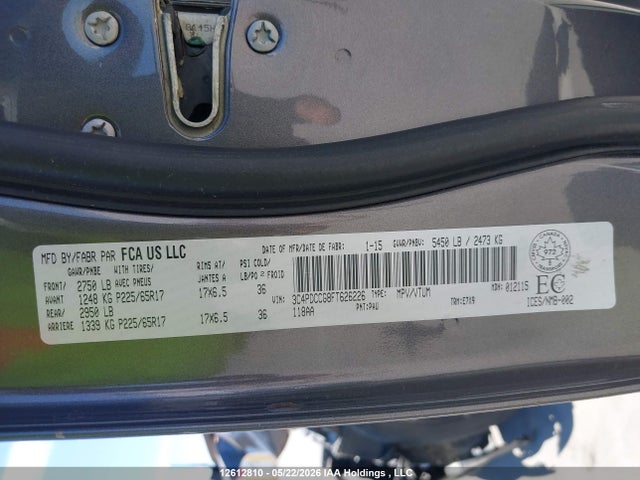 Продаж на аукціоні авто 2015 Dodge Journey Sxt, vin: 3C4PDCCG8FT626226, номер лоту: 12612810