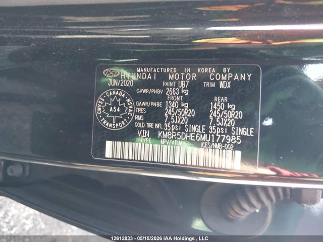 Aukcja sprzedaży 2021 Hyundai Palisade Limited, vin: KM8R5DHE6MU177985, numer aukcji: 12612833