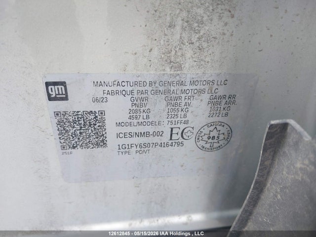 1G1FY6S07P4164795 Chevrolet Bolt Euv Lt