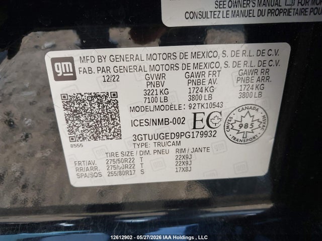 3GTUUGED9PG179932 GMC Sierra 1500 Denali