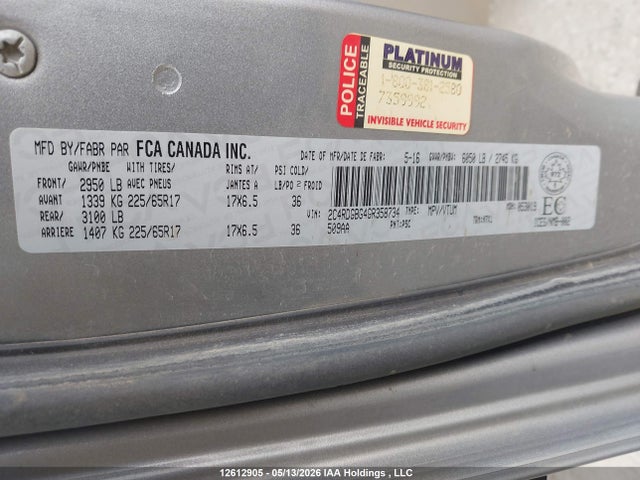 Dodge Grand Caravan Se/sxt 2016 2C4RDGBG4GR358734 Image 18