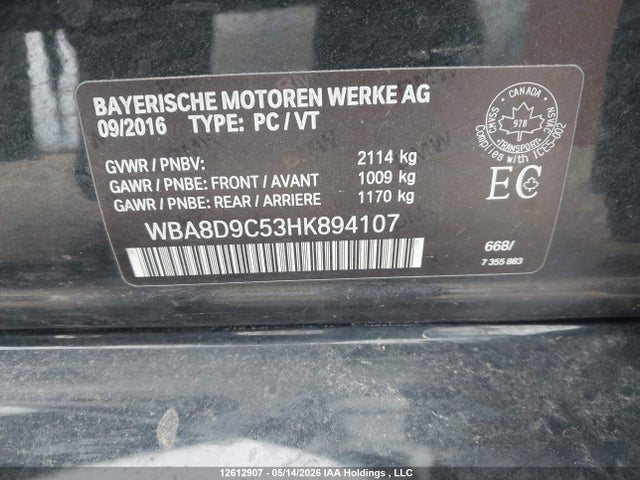 Продажа на аукционе авто 2017 Bmw 330i Xdrive, vin: WBA8D9C53HK894107, номер лота: 12612907