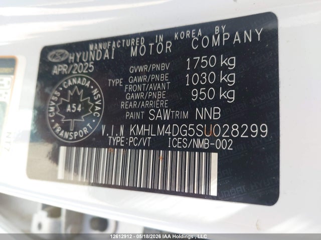 KMHLM4DG5SU028299 Hyundai Elantra Preferred With Tech Package
