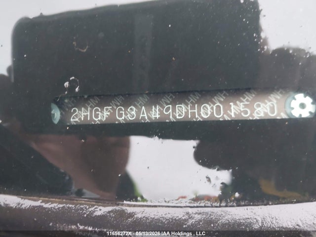 11656272 :رقم المزاد ، 2HGFG3A49DH001580 vin ، 2013 Honda Civic Lx مزاد بيع