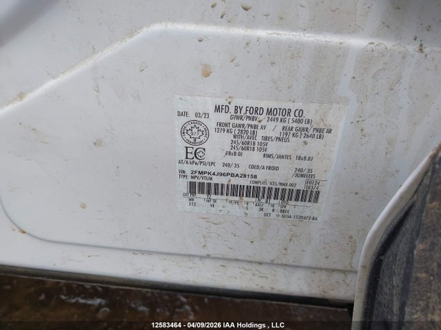 Продажа на аукционе авто 2023 Ford Edge Sel, vin: 2FMPK4J96PBA28158, номер лота: 12583464