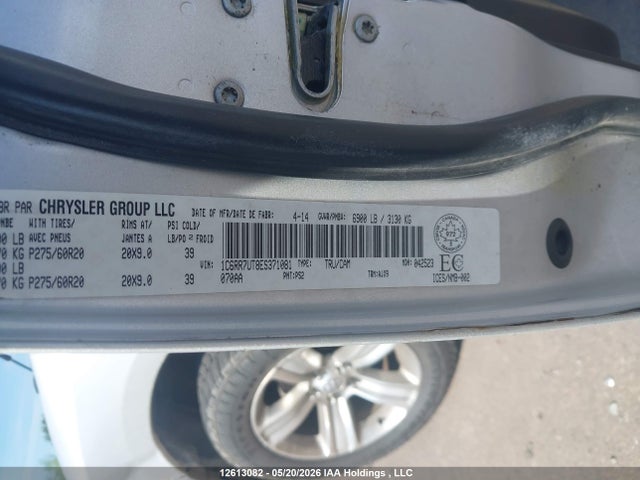 12613082 :رقم المزاد ، 1C6RR7UT8ES371081 vin ، 2014 Ram 1500 Sport مزاد بيع