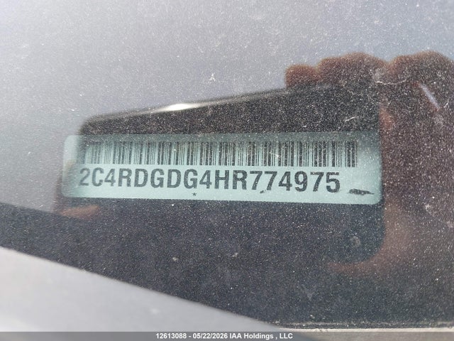 Aukcja sprzedaży 2017 Dodge Grand Caravan Crew, vin: 2C4RDGDG4HR774975, numer aukcji: 12613088
