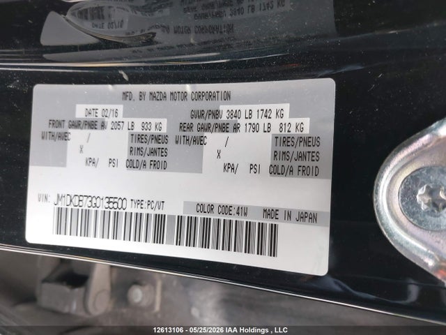 Aukcja sprzedaży 2016 Mazda Cx-3, vin: JM1DKDB73G0135500, numer aukcji: 12613106