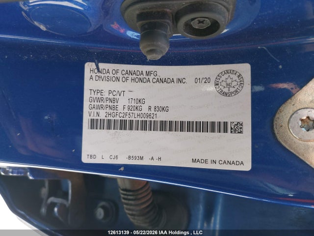 2HGFC2F57LH009621 Honda Civic Lx