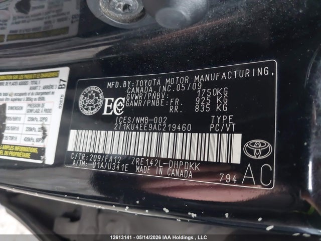 Продаж на аукціоні авто 2010 Toyota Matrix Wagon, vin: 2T1KU4EE9AC219460, номер лоту: 12613141