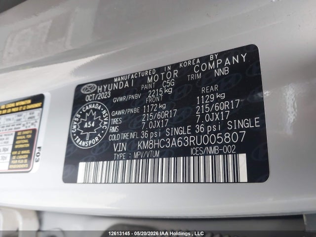 KM8HC3A63RU005807 Hyundai Kona Electric Preferred