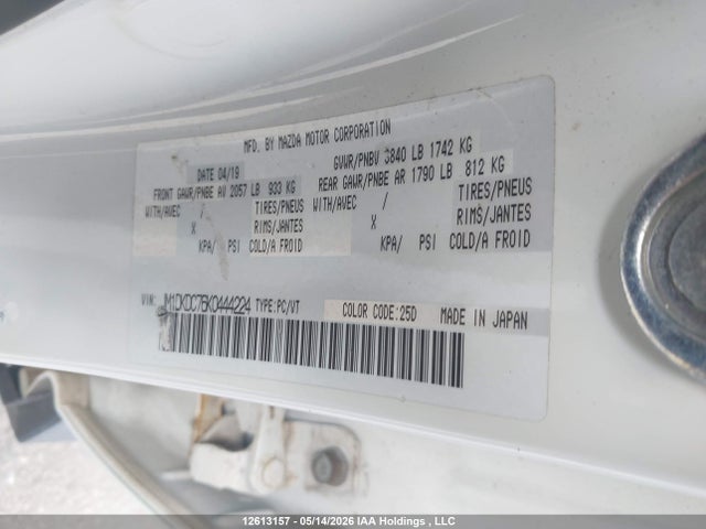 JM1DKDC76K0444224 Mazda Cx-3 Gs