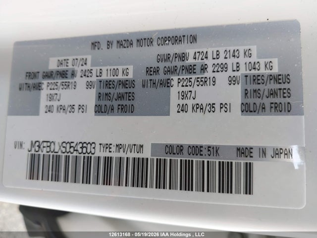 JM3KFBCLXS0543603 Mazda Cx-5 Gs/kuro