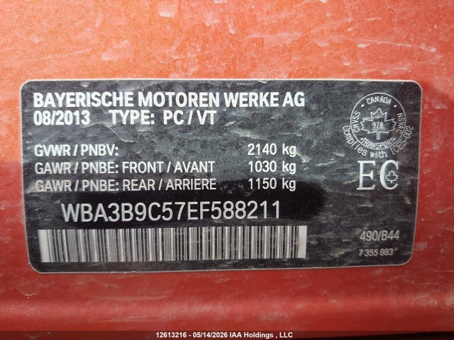 WBA3B9C57EF588211 BMW 335i Xdrive