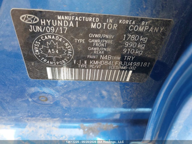 Продаж на аукціоні авто 2018 Hyundai Elantra Sel/value/limited, vin: KMHD84LF8JU498181, номер лоту: 12613225