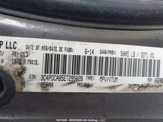 12613240 :رقم المزاد ، 3C4PDCAB5ET295028 vin ، 2014 Dodge Journey مزاد بيع
