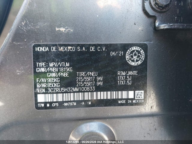 Honda HR-V LX 2021 3CZRU5H32MM100833 Image 19