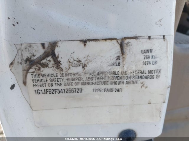 2004 Chevrolet Cavalier Ls მანქანა იყიდება აუქციონზე, vin: 1G1JF52F347266720, აუქციონის ნომერი: 12613286