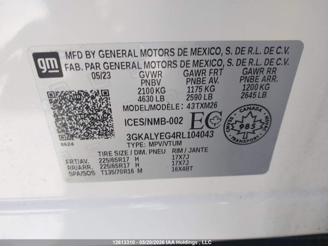 3GKALYEG4RL104043 GMC Terrain At4