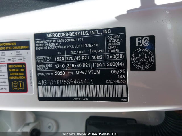 Продажа на аукционе авто 2025 Mercedes-benz Gle 450 Coupe 4matic, vin: 4JGFD5KB5SB464446, номер лота: 12613351