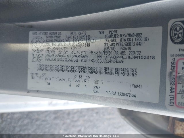 Продажа на аукционе авто 2013 Ford Fiesta Se, vin: 3FADP4EJ8DM102418, номер лота: 12590382