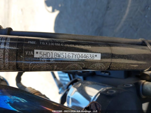 12613360 :رقم المزاد ، 5HD1BW5167Y044638 vin ، 2007 Harley-davidson Flstc مزاد بيع