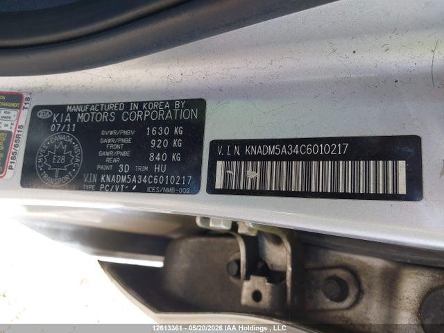 Продажа на аукционе авто 2012 Kia Rio Lx, vin: KNADM5A34C6010217, номер лота: 12613361