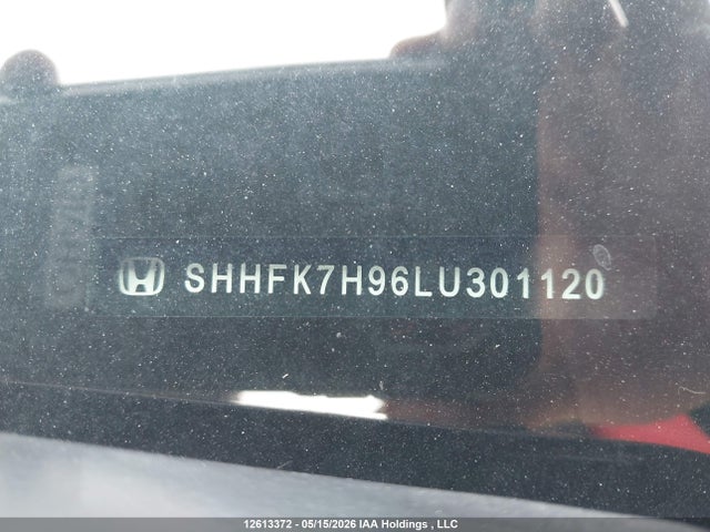 Продаж на аукціоні авто 2020 Honda Civic Sport Touring, vin: SHHFK7H96LU301120, номер лоту: 12613372