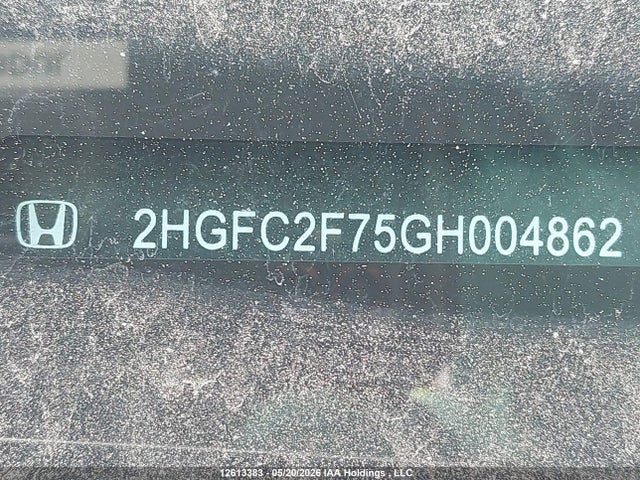 Aukcja sprzedaży 2016 Honda Civic Ex, vin: 2HGFC2F75GH004862, numer aukcji: 12613383